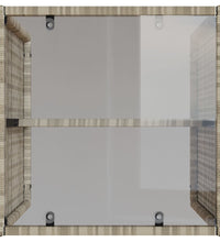 4-tlg. Garten-Sofagarnitur mit Kissen Hellgrau Poly Rattan