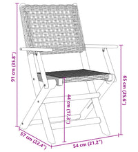 Gartenstühle 2 Stk. Schwarz Massivholz Akazie und Poly Rattan