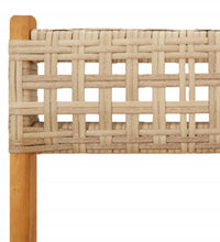 Bistrostühle 2 Stk. Beige Massivholz Akazie und Poly-Rattan