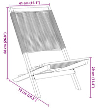 Gartenstühle 2 Stk. Grau Massivholz Akazie und Polypropylen