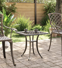 Gartentisch Bronzen 53x53x53 cm Aluminiumguss