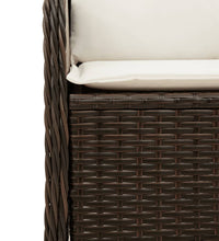 Garten-Ecksofa mit Kissen Braun Poly Rattan