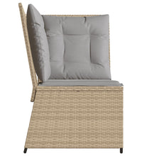 Garten-Ecksofa mit Kissen Beige Poly Rattan