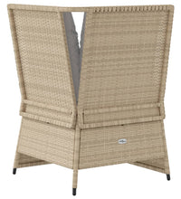 Garten-Ecksofa mit Kissen Beige Poly Rattan