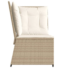 Garten-Ecksofa mit Kissen Beige Poly Rattan