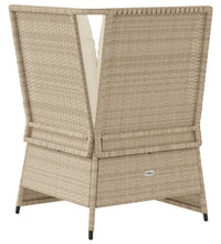 Garten-Ecksofa mit Kissen Beige Poly Rattan