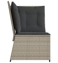 Garten-Ecksofa mit Kissen Hellgrau Poly Rattan