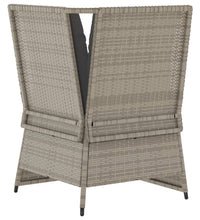 Garten-Ecksofa mit Kissen Hellgrau Poly Rattan