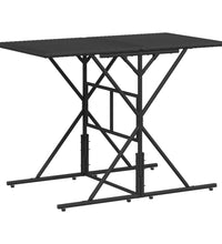 7-tlg. Garten-Essgruppe mit Kissen Schwarz Poly Rattan