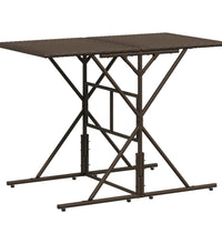 7-tlg. Garten-Essgruppe mit Kissen Braun Poly Rattan