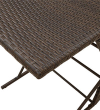 7-tlg. Garten-Essgruppe mit Kissen Braun Poly Rattan