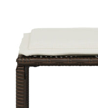 7-tlg. Garten-Essgruppe mit Kissen Braun Poly Rattan