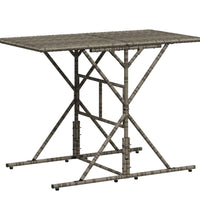 7-tlg. Garten-Essgruppe mit Kissen Grau Poly Rattan