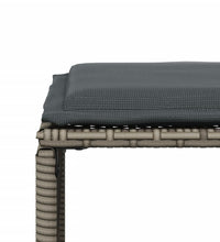 7-tlg. Garten-Essgruppe mit Kissen Grau Poly Rattan