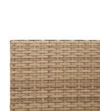 Gartensofa in L-Form mit Tisch und Kissen Beige Poly Rattan