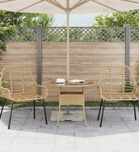 Gartenstühle 2 Stk. Braun Poly Rattan