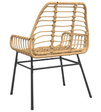 Gartenstühle 2 Stk. Braun Poly Rattan