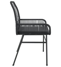 Gartenstühle 2 Stk. mit Kissen Schwarz Poly Rattan