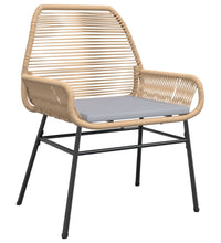 Gartenstühle 2 Stk. mit Kissen Braun Poly Rattan