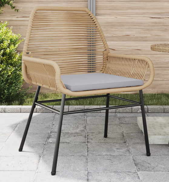 Gartenstühle 2 Stk. mit Kissen Braun Poly Rattan