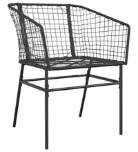 Gartenstühle 2 Stk. Schwarz Poly Rattan