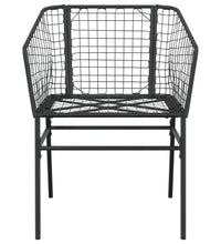 Gartenstühle 2 Stk. Schwarz Poly Rattan