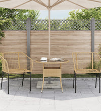 Gartenstühle 2 Stk. Braun Poly Rattan