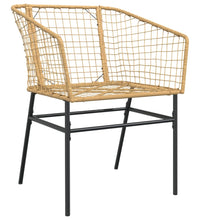 Gartenstühle 2 Stk. Braun Poly Rattan