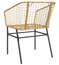 Gartenstühle 2 Stk. Braun Poly Rattan