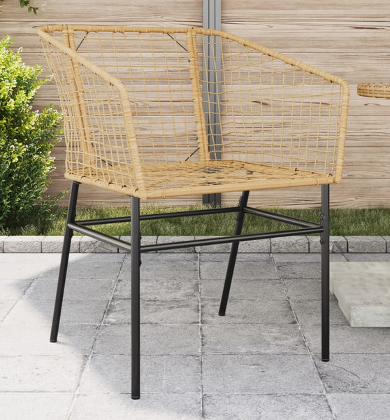 Gartenstühle 2 Stk. Braun Poly Rattan