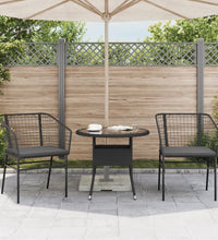 Gartenstühle 2 Stk. mit Kissen Schwarz Poly Rattan