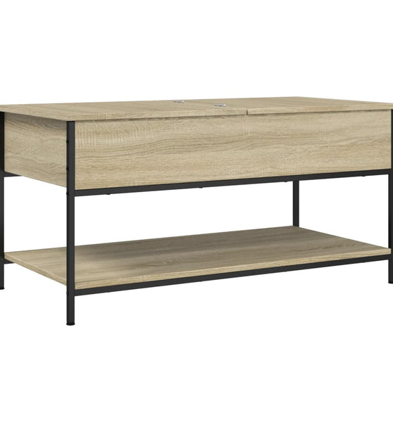 Couchtisch Sonoma-Eiche 100x50x50 cm Holzwerkstoff und Metall