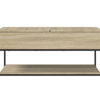 Couchtisch Sonoma-Eiche 100x50x50 cm Holzwerkstoff und Metall