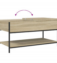 Couchtisch Sonoma-Eiche 100x50x50 cm Holzwerkstoff und Metall