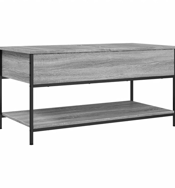 Couchtisch Grau Sonoma 100x50x50 cm Holzwerkstoff und Metall