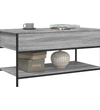 Couchtisch Grau Sonoma 100x50x50 cm Holzwerkstoff und Metall