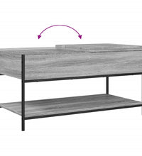 Couchtisch Grau Sonoma 100x50x50 cm Holzwerkstoff und Metall