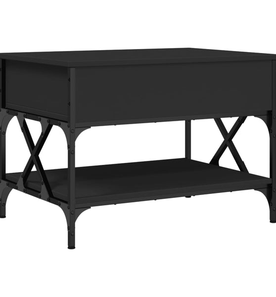 Couchtisch Schwarz 70x50x50 cm Holzwerkstoff und Metall