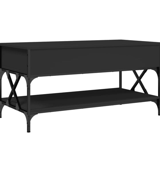 Couchtisch Schwarz 100x50x50 cm Holzwerkstoff und Metall