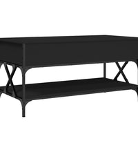 Couchtisch Schwarz 100x50x50 cm Holzwerkstoff und Metall