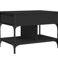 Couchtisch Schwarz 70x50x50 cm Holzwerkstoff und Metall