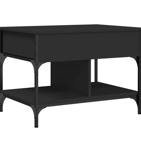 Couchtisch Schwarz 70x50x50 cm Holzwerkstoff und Metall