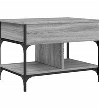 Couchtisch Grau Sonoma 70x50x50 cm Holzwerkstoff und Metall