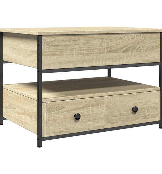 Couchtisch Sonoma-Eiche 70x50x50 cm Holzwerkstoff und Metall