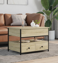 Couchtisch Sonoma-Eiche 70x50x50 cm Holzwerkstoff und Metall