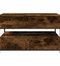 Couchtisch Räuchereiche 85x50x50 cm Holzwerkstoff und Metall
