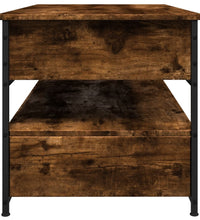 Couchtisch Räuchereiche 85x50x50 cm Holzwerkstoff und Metall