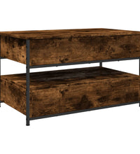 Couchtisch Räuchereiche 85x50x50 cm Holzwerkstoff und Metall