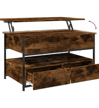 Couchtisch Räuchereiche 85x50x50 cm Holzwerkstoff und Metall