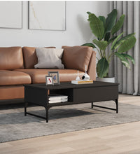 Couchtisch Schwarz 100x50x35 cm Holzwerkstoff und Metall